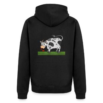 Taureau - Veste à capuche bio Premium Unisexe - noir - Dos - Nico (187cm)