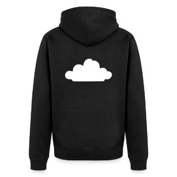 Weather Cloud Clouds Rain Sky Vector 5 - Unisex Premium Organic Zip Hoodie - black - Back - Nico (187cm)