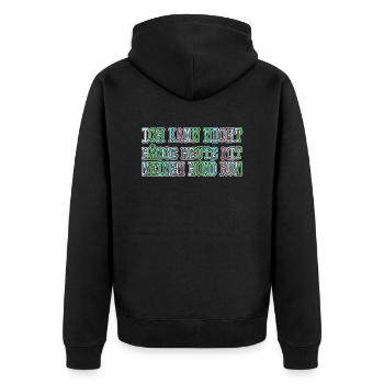 lieben tier weihnachten welpe spaß lustig - Unisex Premium Bio Zip Hoodie - Schwarz - Hinten - Nico (187cm)