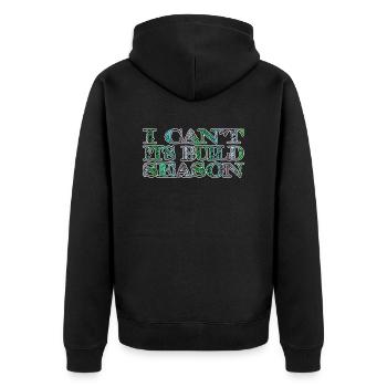 biomedical engineering family fun statement - Unisex Premium Bio Zip Hoodie - Schwarz - Hinten - Nico (187cm)