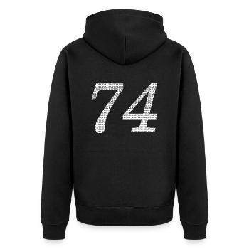 Bartın - Unisex Premium Organic Zip Hoodie - black - Back - Nico (187cm)