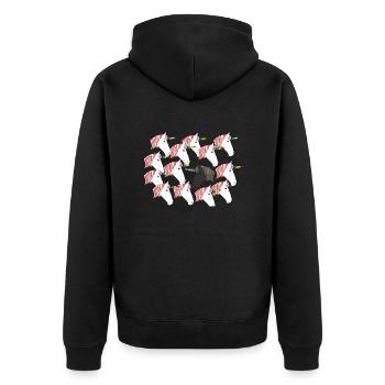 Troupeau de licornes - Veste à capuche bio Premium Unisexe - noir - Dos - Nico (187cm)