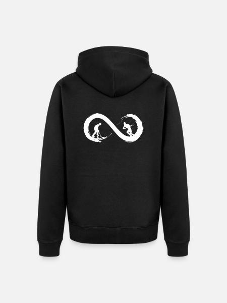 Hockey to infinity - Unisex Premium Organic Zip Hoodie - black