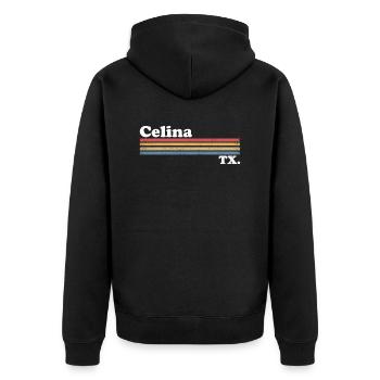 Celina - Veste à capuche bio Premium Unisexe - noir - Dos - Nico (187cm)