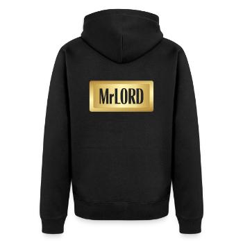 MESURE 1 - Veste à capuche bio Premium Unisexe - noir - Dos - Nico (187cm)