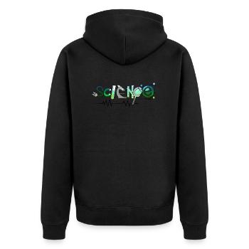 Science Science Scientist Physics Lab DNA - Unisex Premium Organic Zip Hoodie - black - Back - Nico (187cm)
