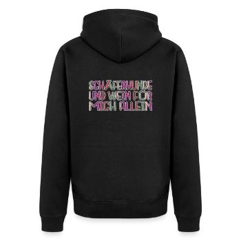 zu vino sag haustier schäferhund terrier - Unisex Premium Bio Zip Hoodie - Schwarz - Hinten - Nico (187cm)