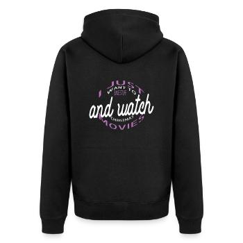 bake animal bakers motto birthday present idea - Unisex Premium Bio Zip Hoodie - Schwarz - Hinten - Nico (187cm)