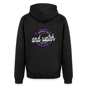 Confectioner Beard Gang Bakery Quote Couples - Unisex Premium Organic Zip Hoodie - black - Back - Nico (187cm)
