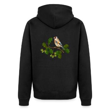 Oiseau coloré - Veste à capuche bio Premium Unisexe - noir - Dos - Nico (187cm)