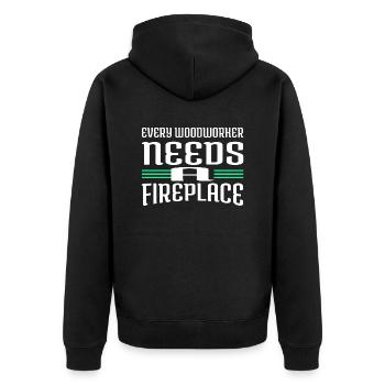 foresterie amour charpentier génial cadeau d’anniversaire - Veste à capuche bio Premium Unisexe - noir - Dos - Nico (187cm)