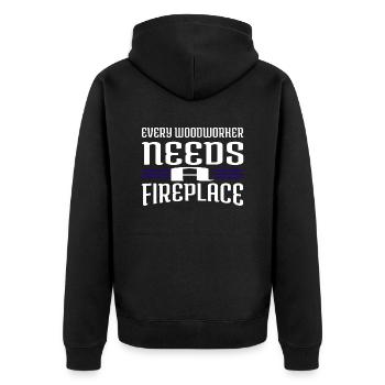 Axes Hobbyists Aaron Carpenter Tshirts Gift - Unisex Premium Organic Zip Hoodie - black - Back - Nico (187cm)