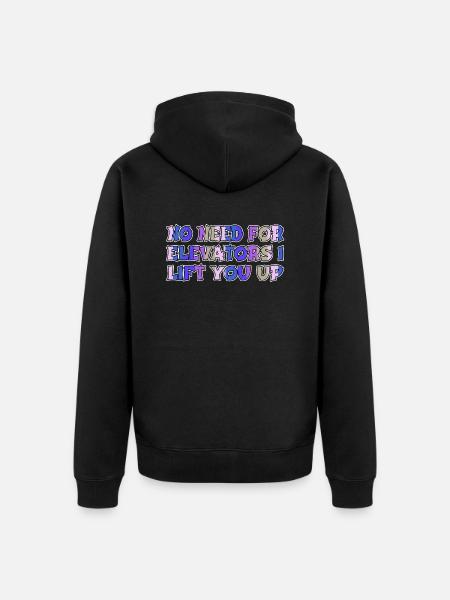 humor basketball sport vinter skivebrems gaveide - Premium økologisk unisex-hettejakke - svart