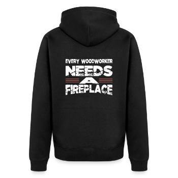 bûcheron abattage citation cadeau d’anniversaire - Veste à capuche bio Premium Unisexe - noir - Dos - Nico (187cm)