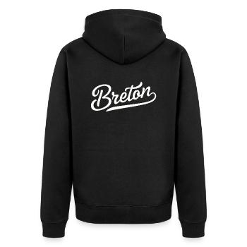 Breton - Veste à capuche bio Premium Unisexe - noir - Dos - Nico (187cm)