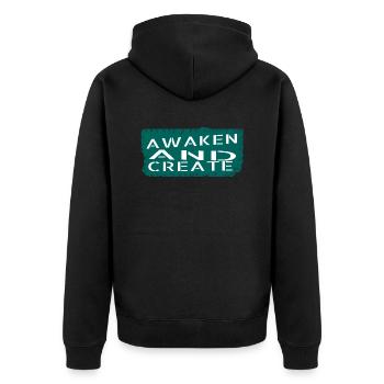 birthday enlightenment understanding bday sayings - Unisex Premium Organic Zip Hoodie - black - Back - Nico (187cm)