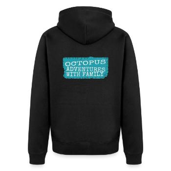 birthday present idea observing octopuses - Unisex Premium Organic Zip Hoodie - black - Back - Nico (187cm)