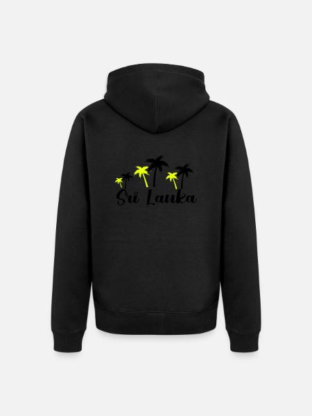 Sri Lanka 1 - Unisex Premium Organic Zip Hoodie - black