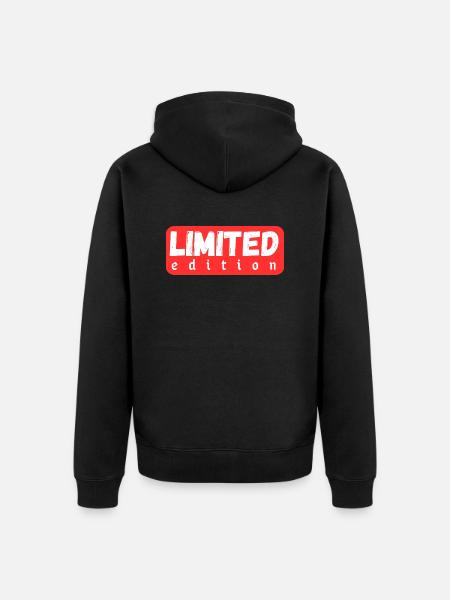 Limited edition - Premium økologisk unisex-hættejakke - sort