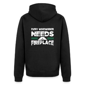 Fier charpentier crâne Tshirts arbre - Veste à capuche bio Premium Unisexe - noir - Dos - Nico (187cm)