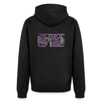 cool astronomy tshirt space travel geek fun - Unisex Premium Bio Zip Hoodie - Schwarz - Hinten - Nico (187cm)