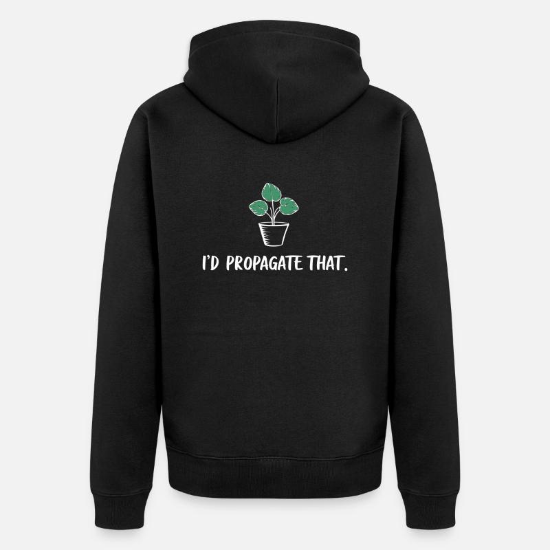 I'd propagate that - Unisex Premium Bio Zip Hoodie - Schwarz