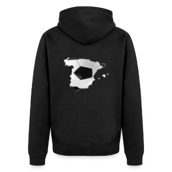 Espagne | Vrai football | Carte - Veste à capuche bio Premium Unisexe - noir - Dos - Nico (187cm)