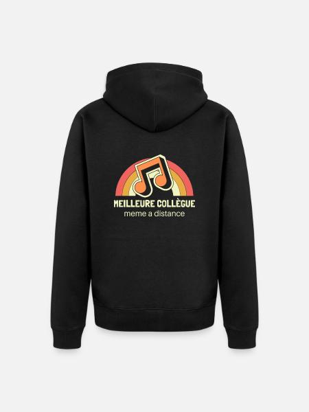 Beste Kollegin Zitat Frau - Unisex Premium Bio Zip Hoodie - Schwarz