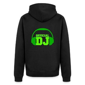 Logo officiel DJ Star Headphones Dance Party Music - Veste à capuche bio Premium Unisexe - noir - Dos - Nico (187cm)