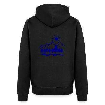 Nature Montagnes - Veste à capuche bio Premium Unisexe - noir - Dos - Nico (187cm)
