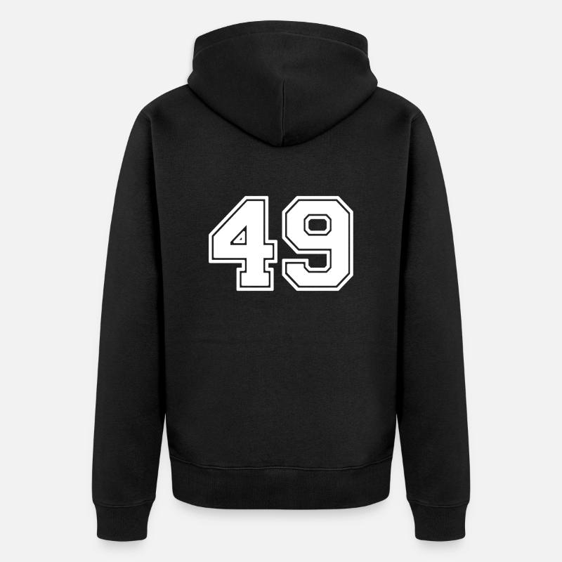 Numéro 49 - Veste à capuche bio Premium Unisexe - noir