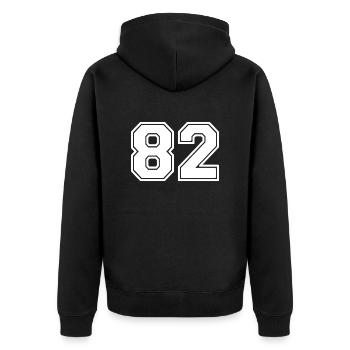 82 - Veste à capuche bio Premium Unisexe - noir - Dos - Nico (187cm)