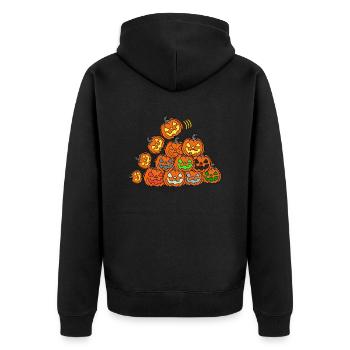 Tour citrouille - Veste à capuche bio Premium Unisexe - noir - Dos - Nico (187cm)