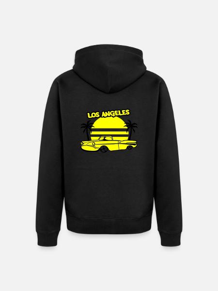 Los Angeles Lowrider - Unisex Premium Organic Zip Hoodie - black
