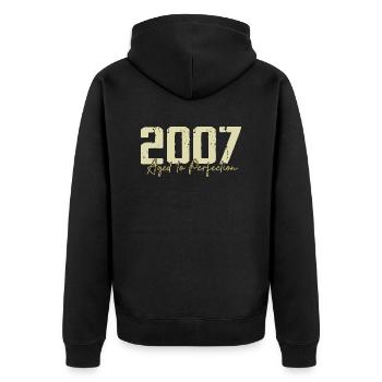 Original 2007 Rétro 2007 Cadeau d’anniversaire 2007 - Veste à capuche bio Premium Unisexe - noir - Dos - Nico (187cm)