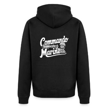 Commando Marine - Veste à capuche bio Premium Unisexe - noir - Dos - Nico (187cm)