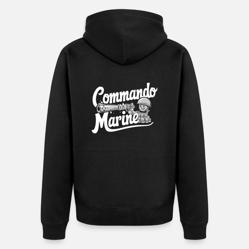 Commando Marine - Veste à capuche bio Premium Unisexe - noir