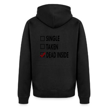 SINGLE noir blanc DEAD - Veste à capuche bio Premium Unisexe - noir - Dos - Nico (187cm)