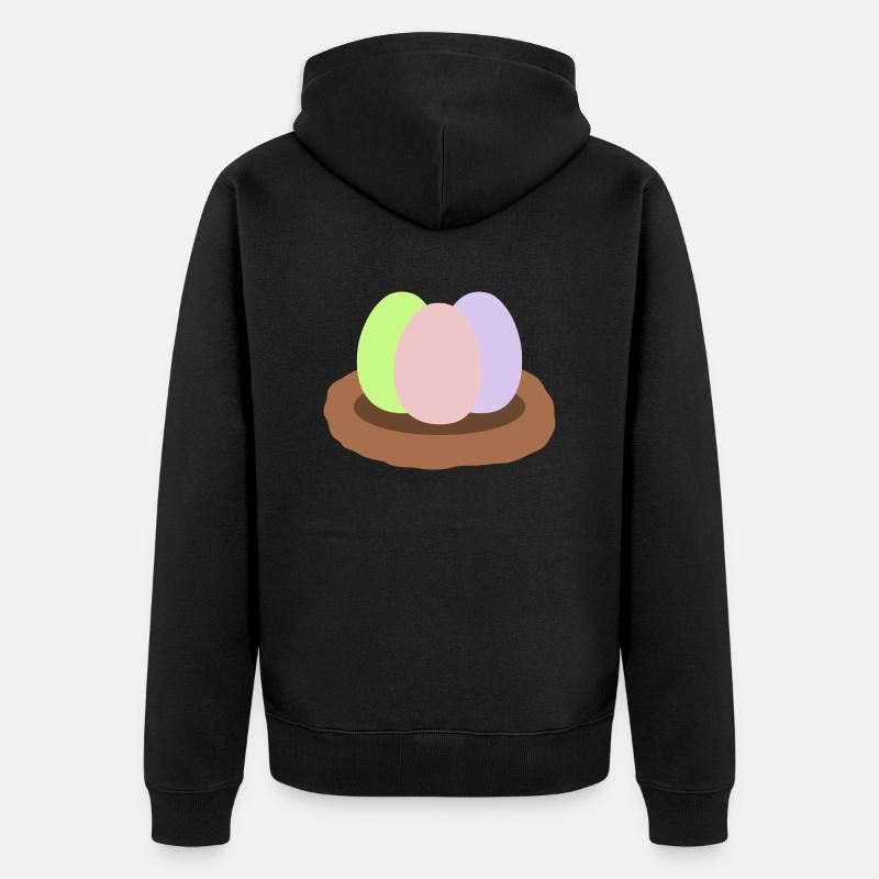 Oeufs de Pâques - Veste à capuche bio Premium Unisexe - noir