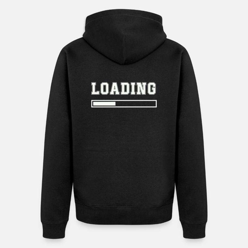 loading - Unisex Premium Bio Zip Hoodie - Schwarz