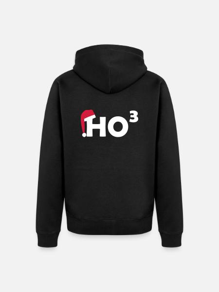 Christmas Ho HOHOHO high 3 - Unisex Premium Organic Zip Hoodie - black