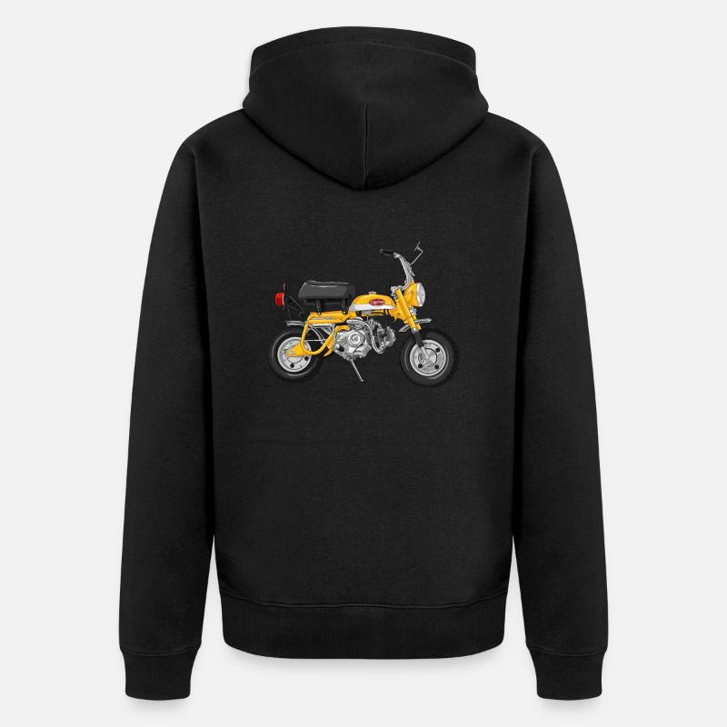 Singe Z50A DE | Jaune mexicain - Veste à capuche bio Premium Unisexe - noir
