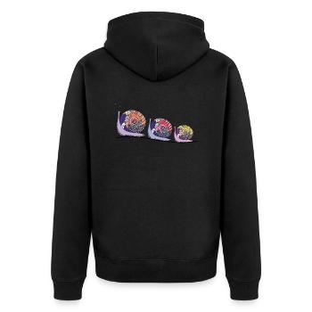 Escargots - Veste à capuche bio Premium Unisexe - noir - Dos - Nico (187cm)