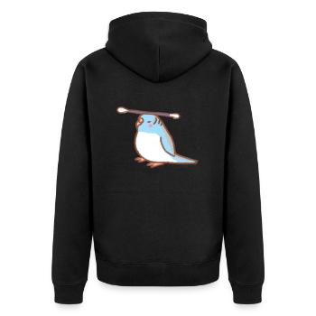 perruche avec qtip - Veste à capuche bio Premium Unisexe - noir - Dos - Nico (187cm)