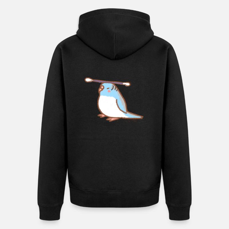 perruche avec qtip - Veste à capuche bio Premium Unisexe - noir