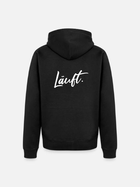 Läuft Statement Läufer Jogging Lustiger Spruch - Unisex Premium Bio Zip Hoodie - Schwarz
