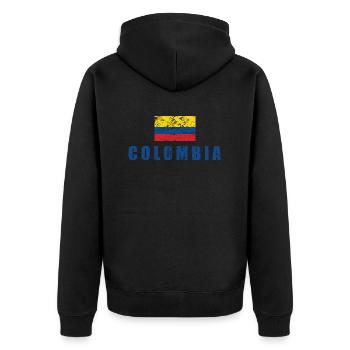 Colombie - Veste à capuche bio Premium Unisexe - noir - Dos - Nico (187cm)