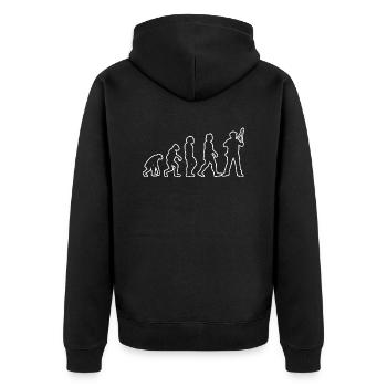 Garden Gardener Gift Hobby Gardener Orchard - Unisex Premium Organic Zip Hoodie - black - Back - Nico (187cm)