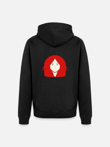 Dessin animé mignon - Veste à capuche bio Premium Unisexe - noir