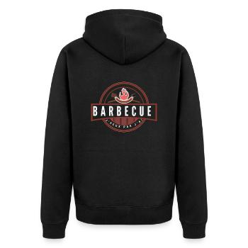 Je peux pas j'ai barbecue - Veste à capuche bio Premium Unisexe - noir - Dos - Nico (187cm)